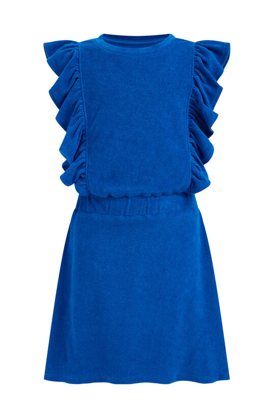 Mädchenkleid aus Frottee, Kobaltblau
