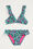 Mädchen-Bikini mit Muster, Meergrün