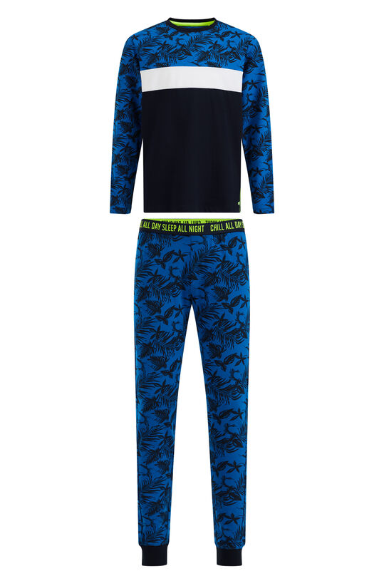 Jungen-Schlafanzug mit Muster, Kobaltblau