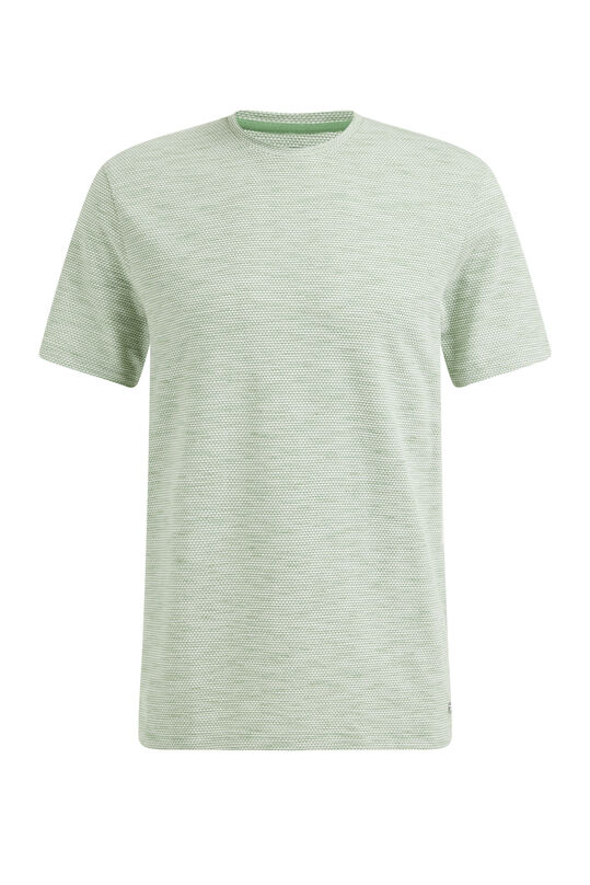 Herren-T-Shirt mit Strukturmuster, Mintgrün
