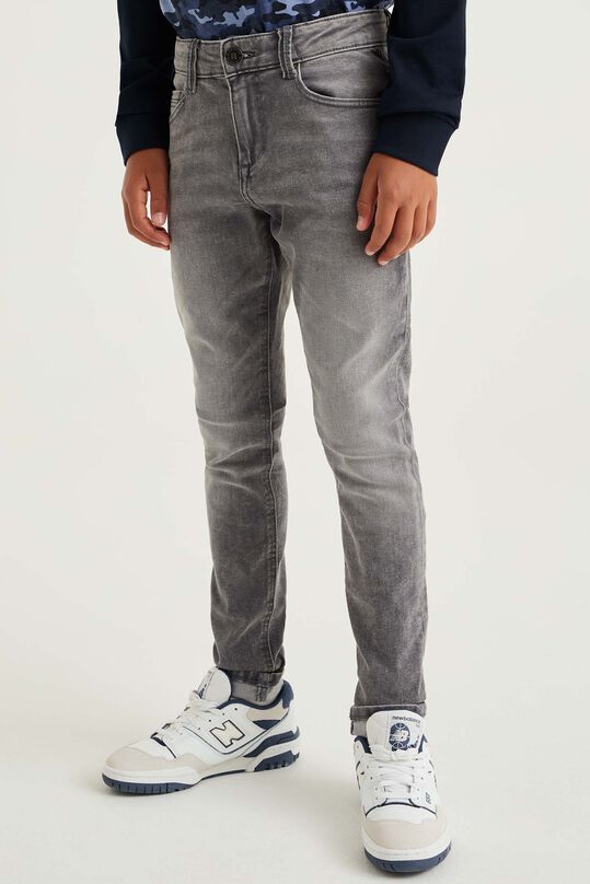 Jungen-Skinny-Fit-Jeans, Grau