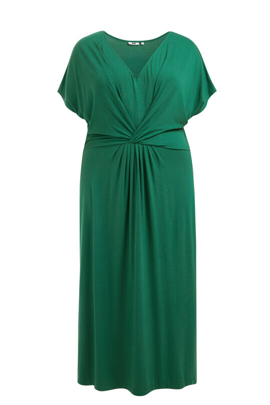 Damenkleid mit plissiertem Detail - Curve, Grün