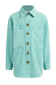 Mädchen-Hemdjacke aus Cord, Mintgrün