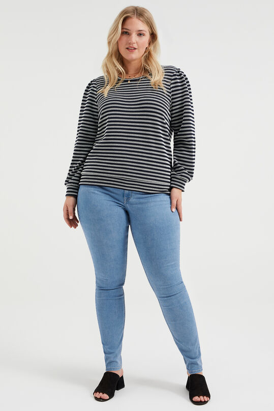 Damen-Skinny-Jeans mit hoher Taille und Stretch – Curve, Blau