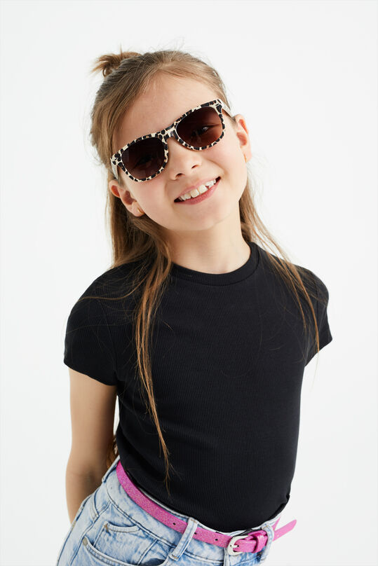 Mädchen-Sonnenbrille mit Muster, Beige