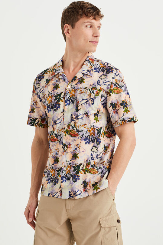 Herren-Regular-Fit-Hemd mit Muster, Mehrfarbig