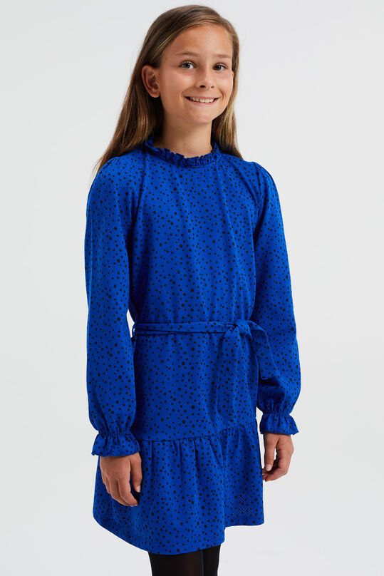 Mädchenkleid mit Muster, Kobaltblau