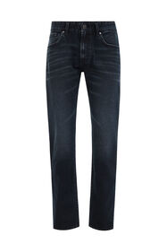 Herren-Regular-Fit-Jeans mit Komfort-Stretch, Dunkelblau