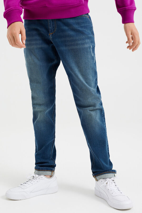 Jungen-Regular-Fit-Jeans mit Stretch, Dunkelblau
