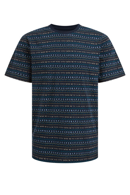 Herren-T-Shirt mit Muster, Tall-Fit, Dunkelblau