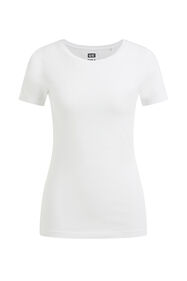 Damen-T-shirt aus Baumwolle, Weiß