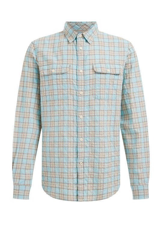 Herren-Regular-Fit-Hemd mit Muster, Hellblau