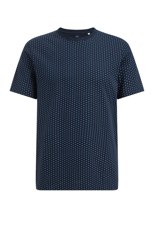 Herren-T-Shirt mit Muster, Tall-Fit, Marineblau