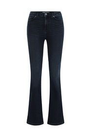 Damen-Jeans mit hoher Taille und Stretch, Dunkelblau