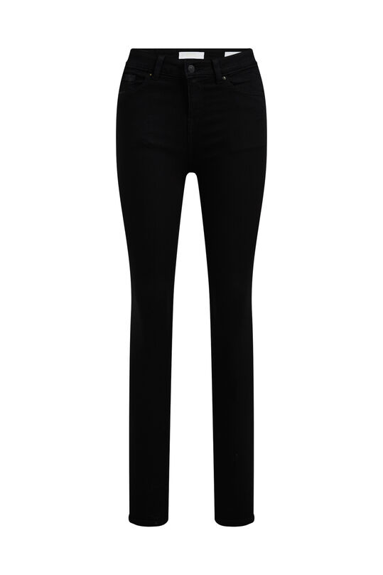 Damen-Superskinny-Jeans mit normaler Bundhöhe und Super-stretch, Schwarz