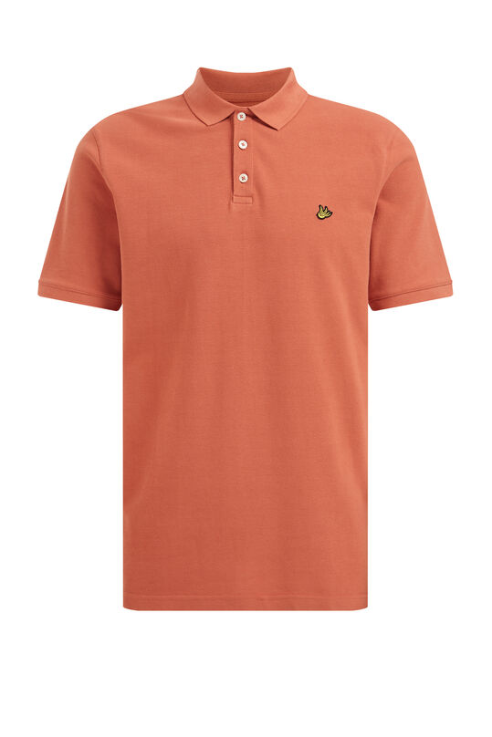 Herren-Poloshirt mit Strukturmuster, Orange