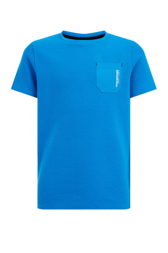 Jungen-T-Shirt in Ripp-Optik, Blau