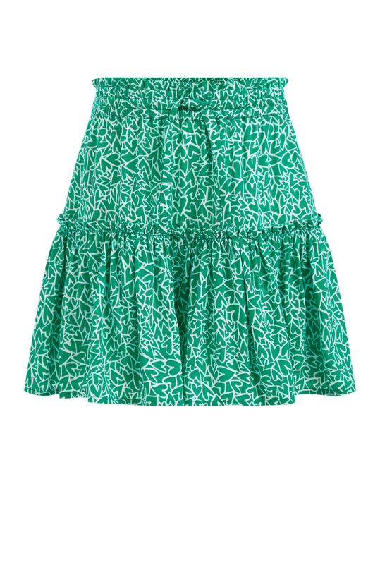 Mädchen-Hosenrock mit Muster, Grün