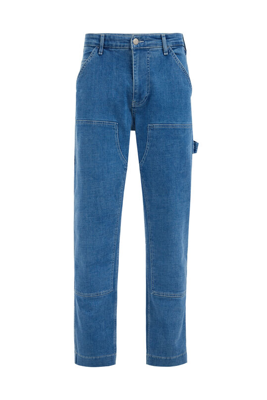 Herren-Straight-Fit-Jeans mit Komfort-Stretch, Blau