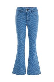 Mädchen-Flared-Jeans mit Stretch, Pastellblau