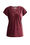 Damen-T-Shirt aus strukturiertem Samt, Weinrot