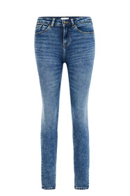 Damen-Superskinny-Jeans mit normaler Bundhöhe – Curve, Blau
