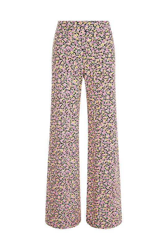 Damen-Regular-Fit-Hose mit Muster, Mehrfarbig