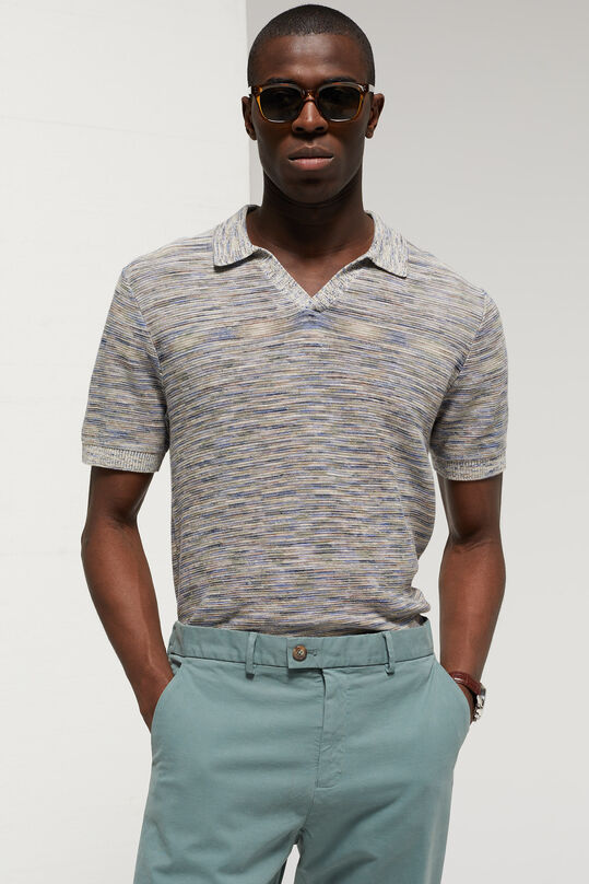 Herren-Poloshirt mit Muster, Mehrfarbig