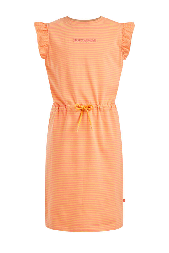 Mädchenkleid mit Streifenmuster, Orange