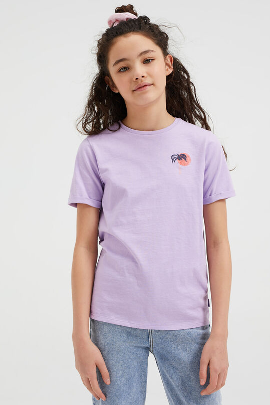 Mädchen-T-Shirt mit Aufdruck, Lila
