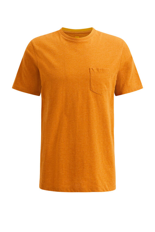 Herren-T-Shirt mit feinem Streifenmuster, Orange