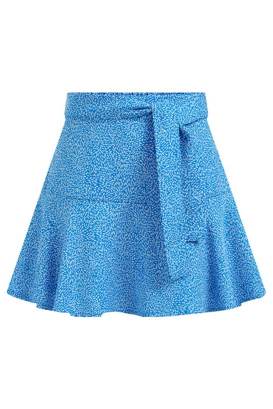 Mädchen-Hosenrock mit Muster, Blau
