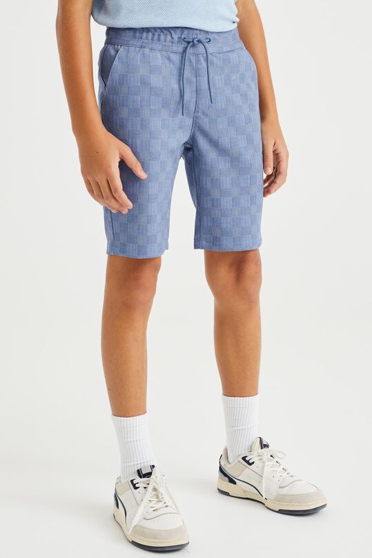 Jungen-Shorts mit Muster, Hellblau