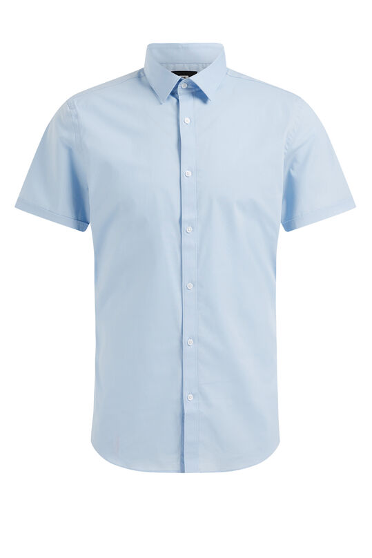Herren-Slim-Fit-Hemd mit Stretch, Hellblau