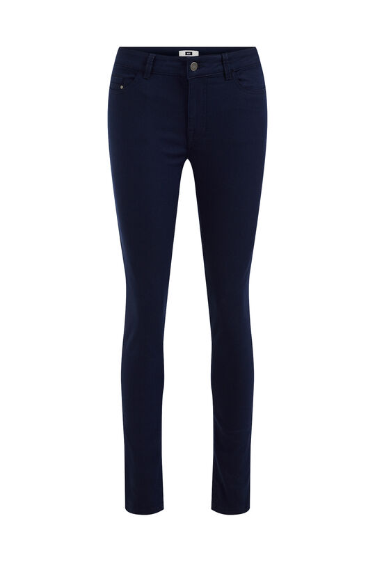 Damen-Skinny-Jeans mit hoher Taille und Stretch, Marineblau