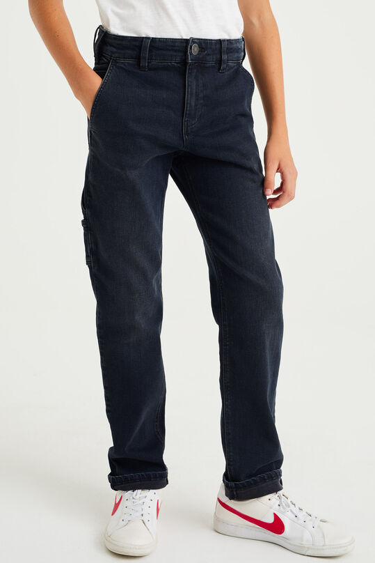 Jungen-Straight-Fit-Jeans mit Stretchanteil, Dunkelblau