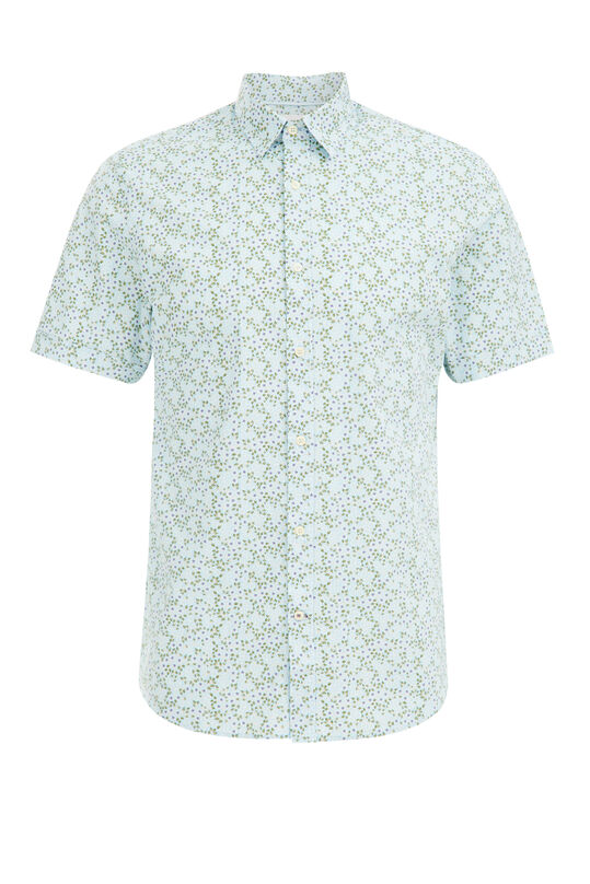 Herren-Slim-Fit-Hemd mit Muster, Hellblau