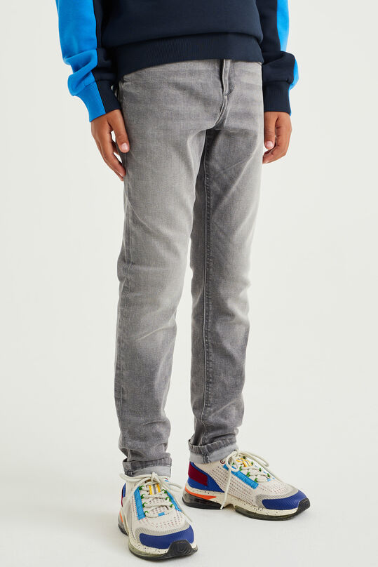 Jungen-Slim-Fit-Jeans aus Jog-Denim, Grau