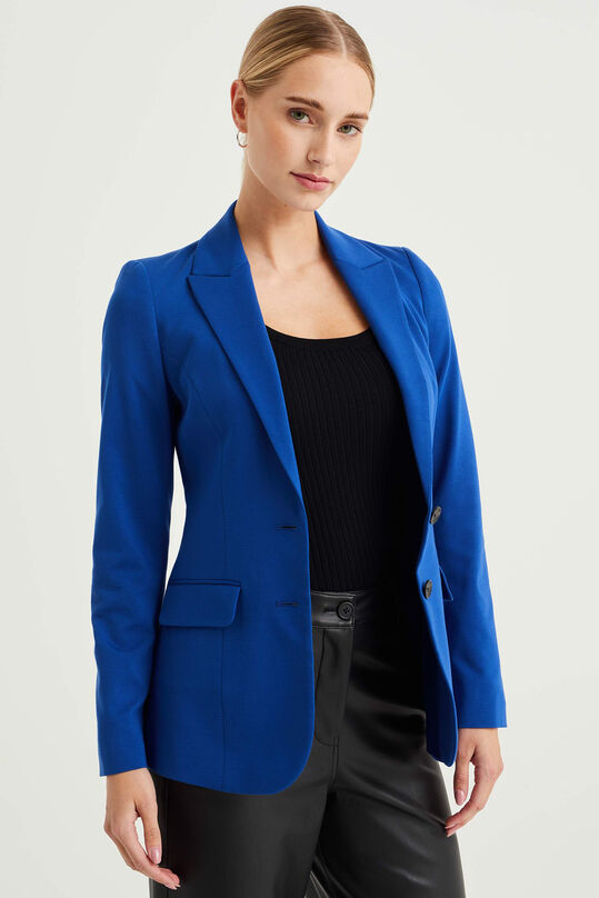 Taillierter Blazer aus Jersey-Stretch für Damen, Kobaltblau