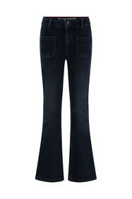 Mädchen-Flared-Jeans mit Stretch, Marineblau