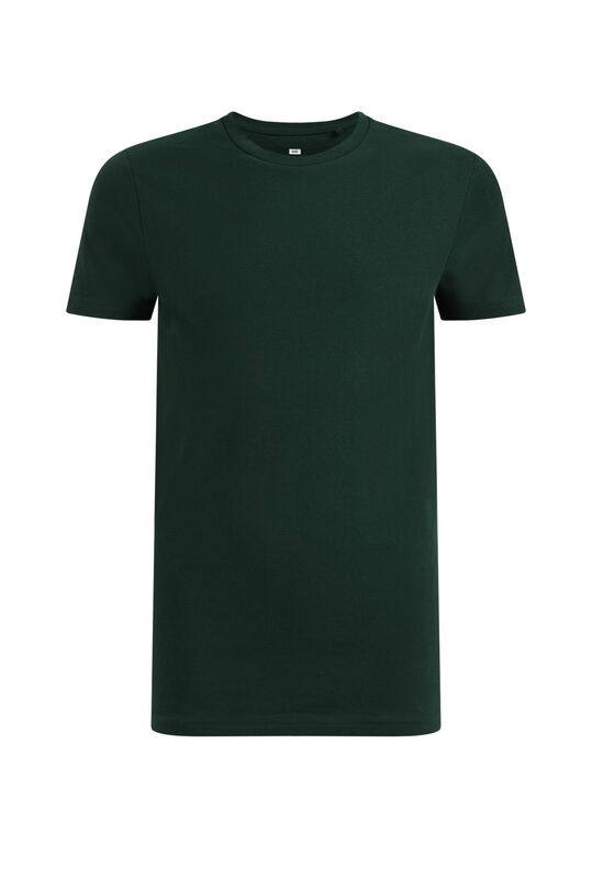 Jungen-Basic-T-Shirt mit Rundhalsausschnitt, Dunkelgrün