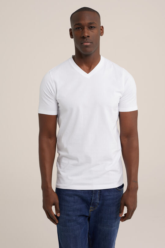 Herren-Basic T-shirt, Weiß
