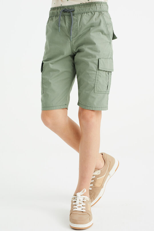 Jungen-Regular-Fit-Shorts mit Cargotaschen, Armeegrün