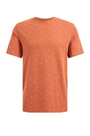 Herren-T-Shirt mit Muster, Orange