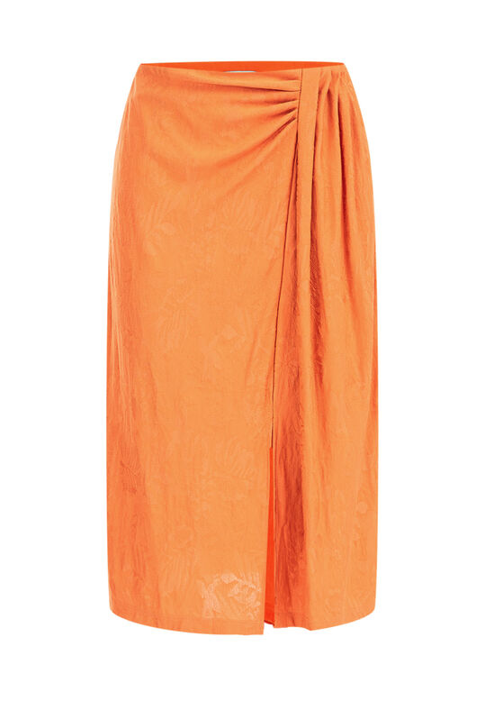 Damenrock mit Jaquardmuster, Orange