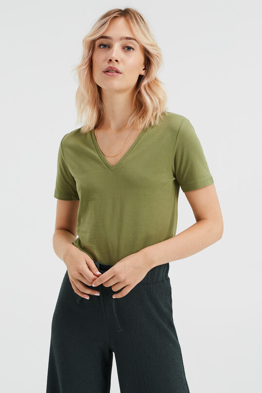 Damen-T-Shirt , Olivgrün