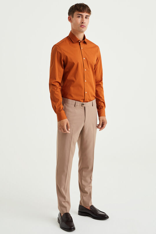 Herren-Slim-Fit-Hemd mit Stretchanteil, Orange