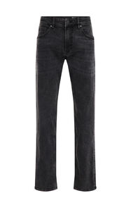 Heren Jeans mit normaler Passform und Medium-Stretch, Grau