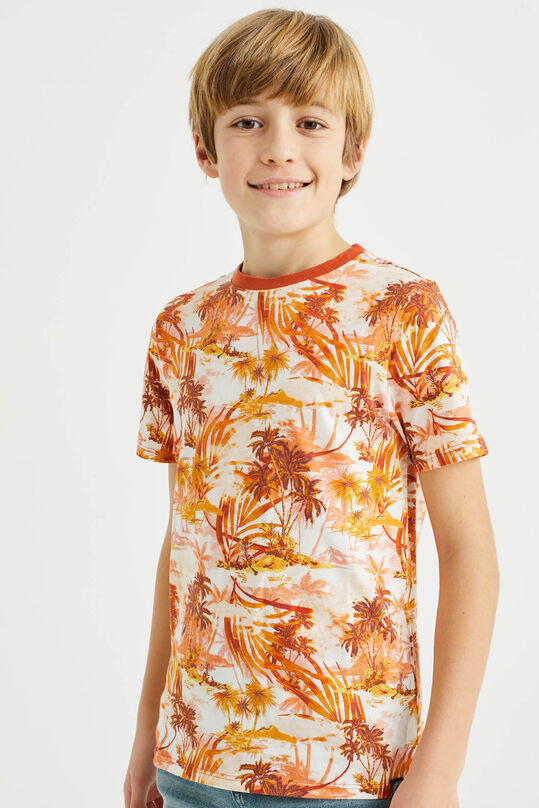 Jungen-T-Shirt mit Muster, Mehrfarbig