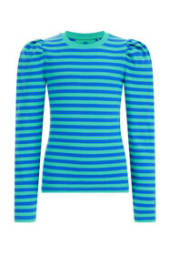 Mädchen-T-Shirt mit Muster, Meergrün
